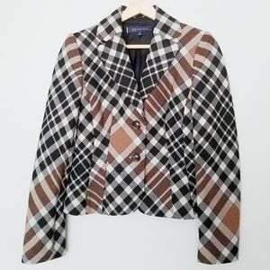 Anne Klein Plaid Blazer